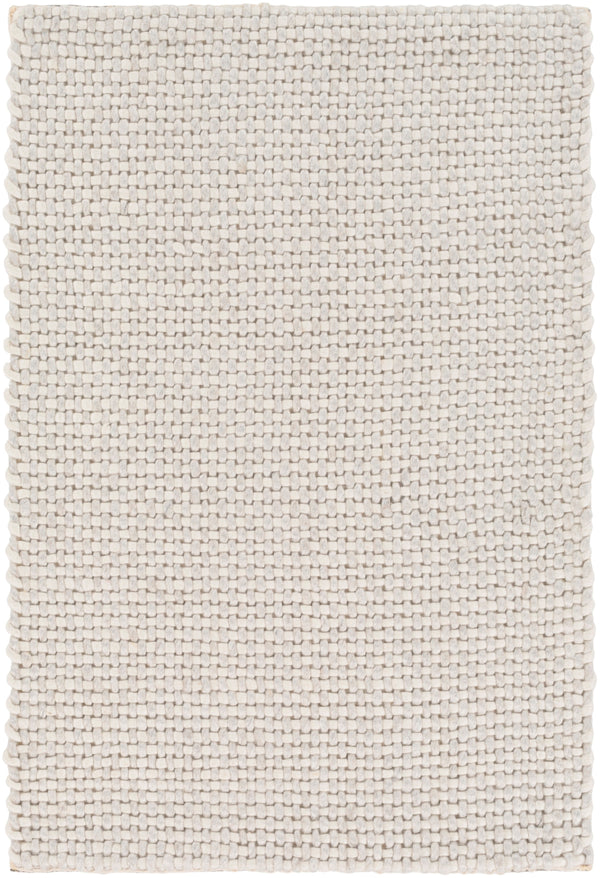 Solo SLO-14 Modern Viscose, NZ Wool Rug SLO14-69 Light Gray, White 70% Viscose, 30% NZ Wool 6' x 9'