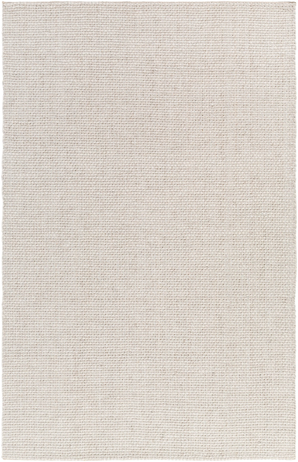 Solo SLO-14 Modern Viscose, NZ Wool Rug SLO14-58 Light Gray, White 70% Viscose, 30% NZ Wool 5' x 8'