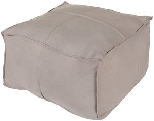 Solid Linen SLPH-004 Cottage Linen, Polyester/Polyfill, Cotton Pouf SLPH-004 Medium Gray 100% Linen, 100% Polyester/Polyfill, 100% Cotton 13"H x 24"W x 24"D