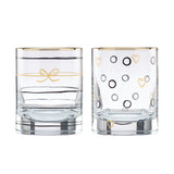 Kate Spade Doodle Away 2-Piece Double Old Fashioned Glass Set 893837 893837-LENOX