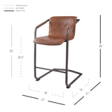 Indy Leatherette Counter Stool - Set of 2