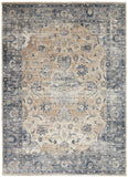 Nourison kathy ireland Home Malta MAI13 Vintage Machine Made Power-loomed Indoor only Area Rug Blue/Ivory 9' x 12' 99446495464