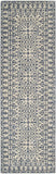 Smithsonian SMI-2113 Traditional NZ Wool Rug SMI2113-312 Denim, Khaki 100% NZ Wool 3' x 12'