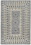Smithsonian SMI-2113 Traditional NZ Wool Rug SMI2113-58 Denim, Khaki 100% NZ Wool 5' x 8'