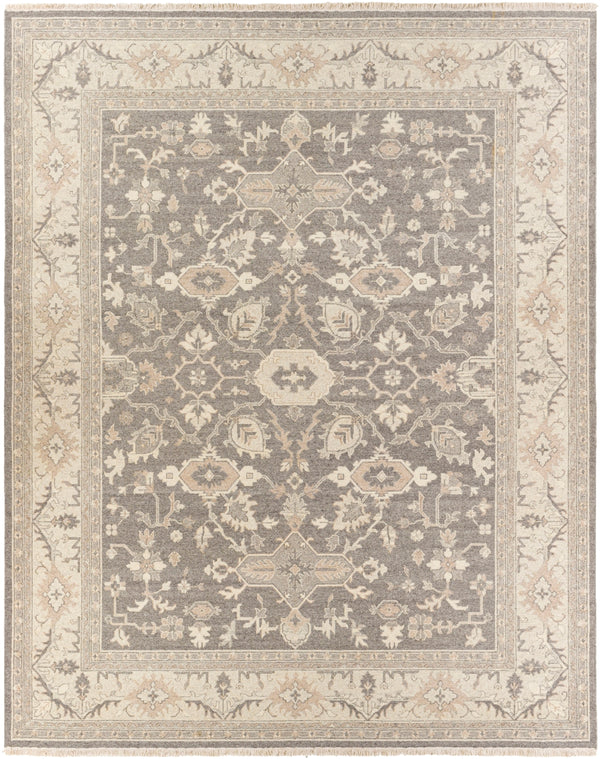 Soumek SMK-102 Traditional NZ Wool Rug SMK102-810 Taupe, Dark Brown, Butter, Cream 100% NZ Wool 8' x 10'