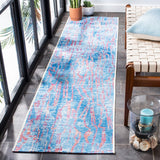 Summer 408 Indoor / Outdoor Power Loomed 23% Polyester 76% Polypropylene 1% Backing Material Rug Blue / Red