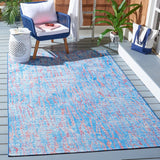 Summer 408 Indoor / Outdoor Power Loomed 23% Polyester 76% Polypropylene 1% Backing Material Rug Blue / Red