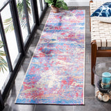 Summer 409 Indoor / Outdoor Power Loomed 23% Polyester 76% Polypropylene 1% Backing Material Rug Blue / Red