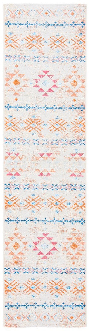 Summer 420 Indoor / Outdoor Power Loomed 23% Polyester 76% Polypropylene 1% Backing Material Rug Ivory / Red