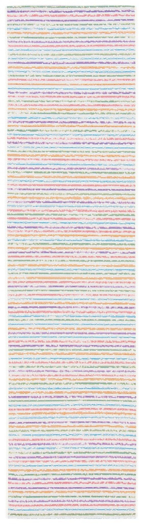 Summer 421 Indoor / Outdoor Power Loomed 23% Polyester 76% Polypropylene 1% Backing Material Rug Ivory / Blue