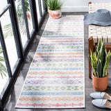 Summer 429 Indoor / Outdoor Power Loomed 23% Polyester 76% Polypropylene 1% Backing Material Rug Ivory / Blue