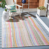 Summer 496 Indoor / Outdoor Power Loomed 23% Polyester 76% Polypropylene 1% Backing Material Rug Ivory / Green