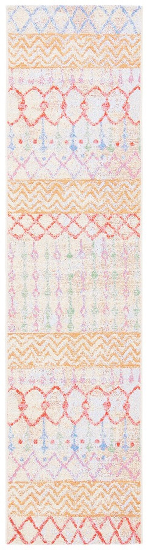 Summer 497 Indoor / Outdoor Power Loomed 23% Polyester 76% Polypropylene 1% Backing Material Rug Gold / Blue