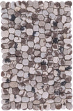 Summit SMT-6600 Modern Wool - Felted Rug SMT6600-913 Charcoal, Taupe, Cream, Black 100% Wool - Felted 9' x 13'