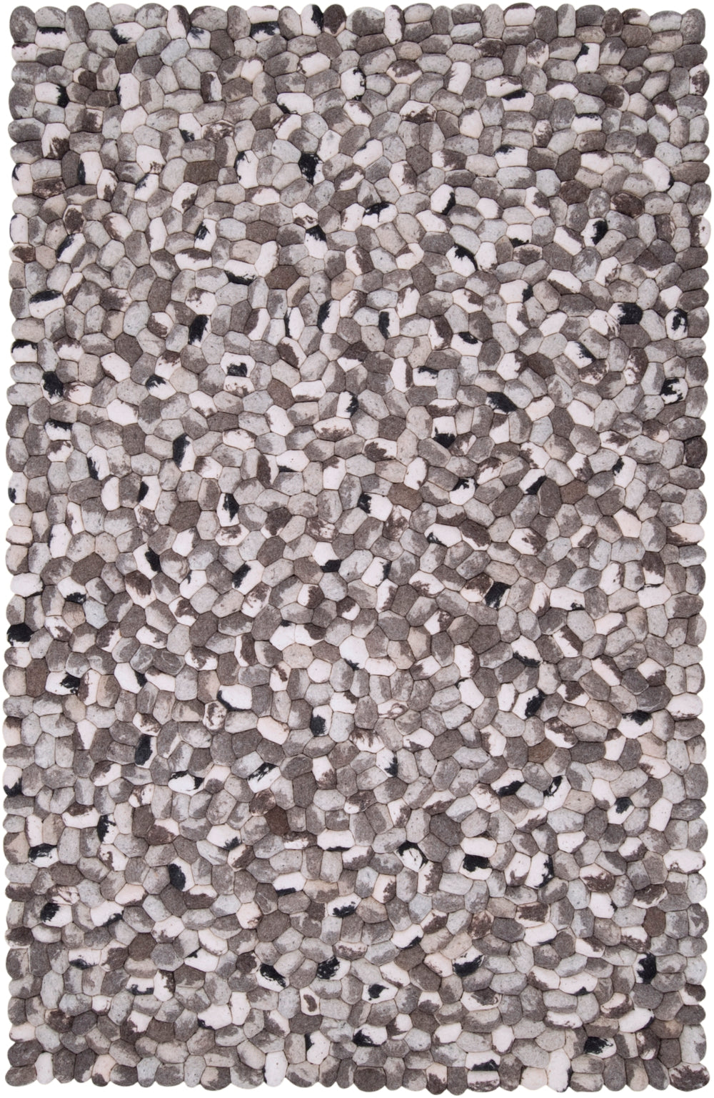Summit SMT-6600 Modern Wool - Felted Rug SMT6600-913 Charcoal, Taupe, Cream, Black 100% Wool - Felted 9' x 13'