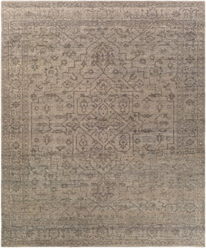 Smyrna SMY-2302 Traditional Wool Rug SMY2302-810 Charcoal, Beige, Black 100% Wool 8' x 10'