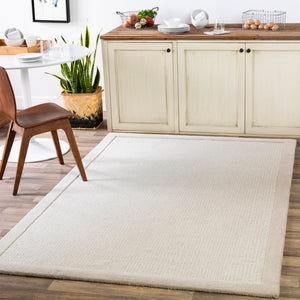 Siena SNA-2301 Modern Wool Rug SNA2301-912 Light Gray, Cream 100% Wool 9' x 12'
