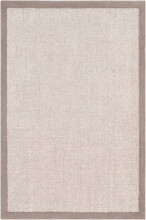 Siena SNA-2302 Modern Wool Rug SNA2302-576 Medium Gray, Light Gray, Cream 100% Wool 5' x 7'6"
