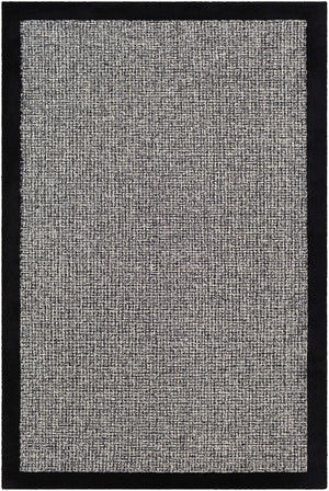 Siena SNA-2303 Modern Wool Rug SNA2303-912 Black, Cream 100% Wool 9' x 12'