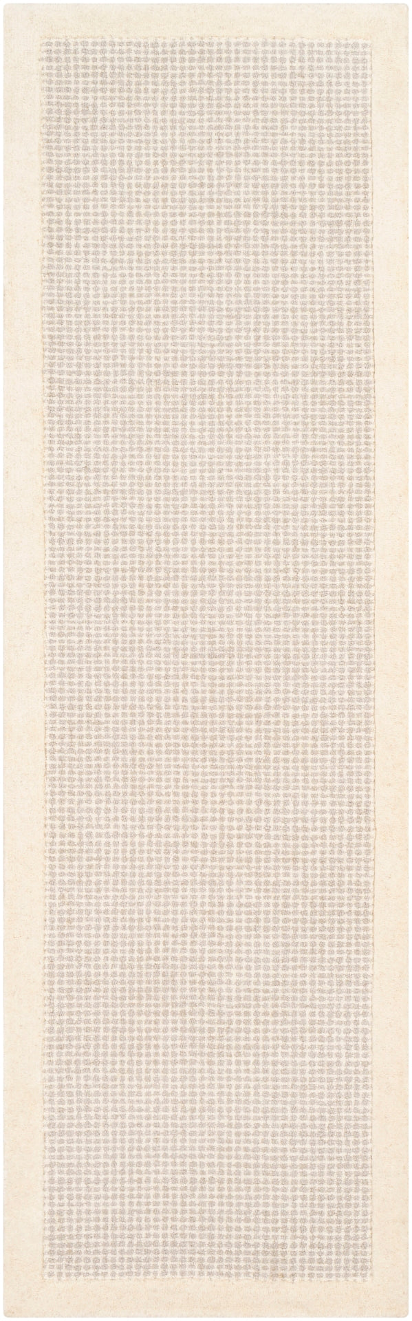 Siena SNA-2305 Modern Wool Rug SNA2305-268 Cream, Light Gray 100% Wool 2'6" x 8'