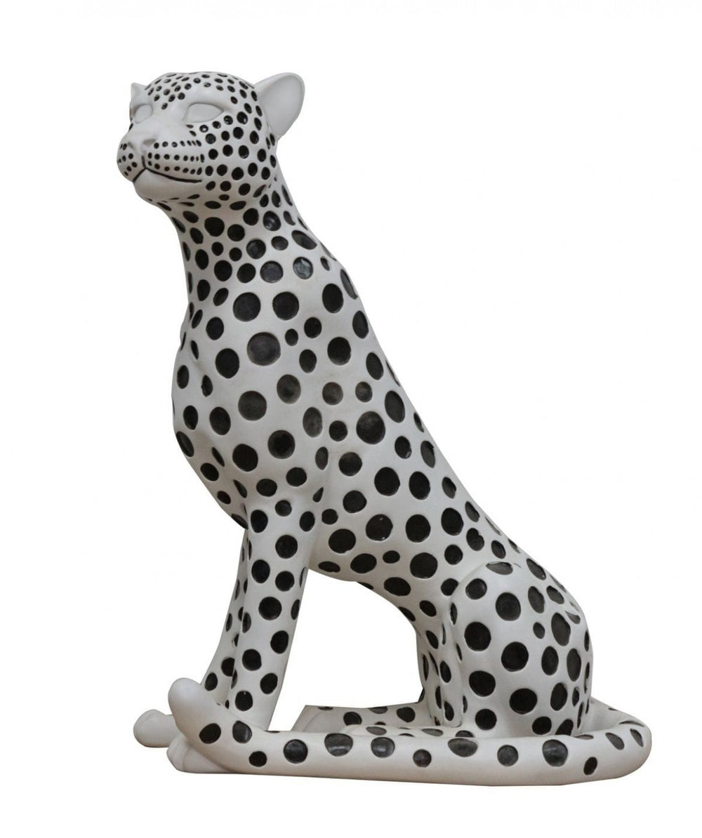 VIG Furniture Modrest Snow Leopard - White & Black Sculpture VGTHCH0225-3