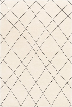 Sinop SNP-2304 Global Wool Rug SNP2304-81012 Black, Cream 100% Wool 8'10" x 12'