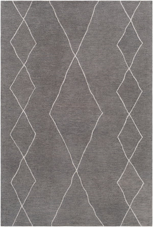 Sinop SNP-2307 Global Wool Rug SNP2307-81012 Charcoal, Cream 100% Wool 8'10" x 12'