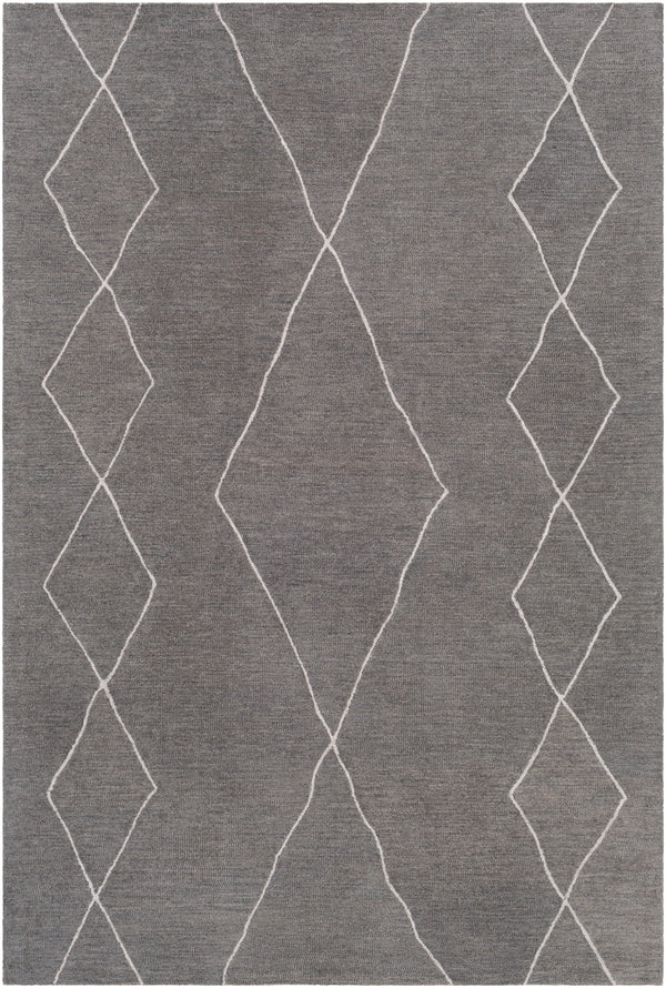 Sinop SNP-2307 Global Wool Rug SNP2307-81012 Charcoal, Cream 100% Wool 8'10" x 12'