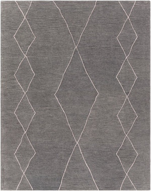 Sinop SNP-2307 Global Wool Rug SNP2307-810 Charcoal, Cream 100% Wool 8' x 10'