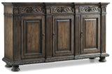 Hooker Furniture Rhapsody Traditional/Formal Hardwood Solids, Pecan, Hickory, Ash, Black Walnut & Maple Veneers, Resin 72'' Credenza 5070-85001
