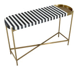 Zuo Modern Saber MDF, Iron Modern Commercial Grade Console Table Multicolor, Brass MDF, Iron