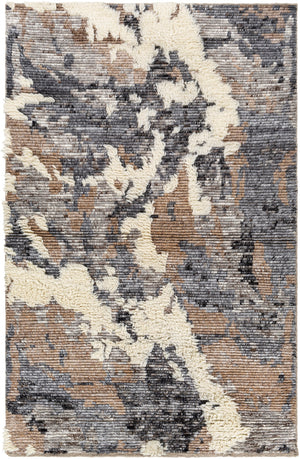 Socrates SOC-2300 Global Wool, Viscose Rug SOC2300-81012 Cream, Charcoal, Medium Gray, Light Gray, Taupe, Dark Brown, Camel 80% Wool, 20% Viscose 8'10" x 12'