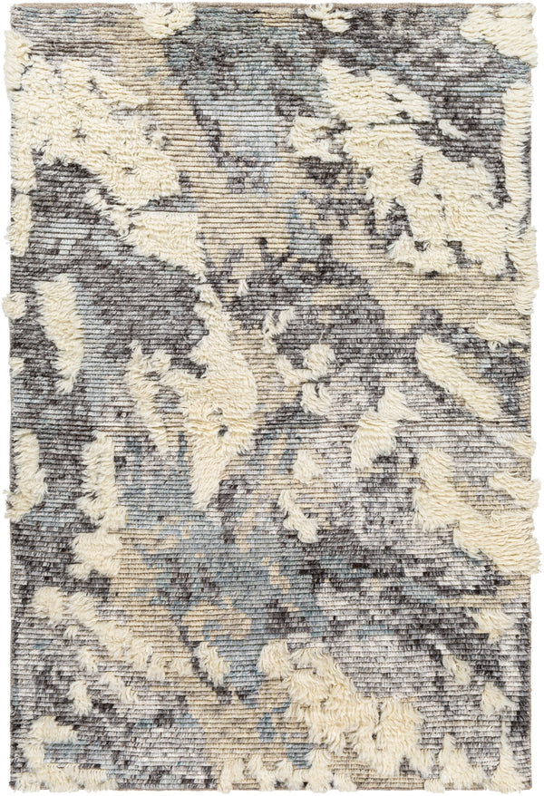 Socrates SOC-2301 Global Wool, Viscose Rug SOC2301-81012 Cream, Charcoal, Medium Gray, Light Gray, Wheat, Denim 80% Wool, 20% Viscose 8'10" x 12'