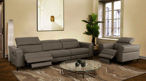 VIG Furniture Divani Casa Nella - Modern Dark Grey Leather Sofa w/ Electric Recliners VGKN-E9193-DKGRY VGKN-E9193-DKGRY