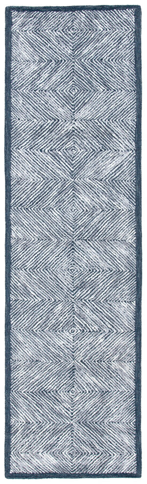 Soho 176 Hand Tufted 45% Viscose, 35% Wool, 20% Cotton Contemporary Rug Dark Grey / Ivory 45% Viscose, 35% Wool, 20% Cotton SOH176F-4