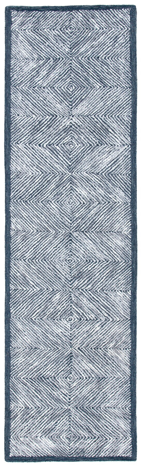 Soho 176 Hand Tufted 45% Viscose, 35% Wool, 20% Cotton Contemporary Rug Dark Grey / Ivory 45% Viscose, 35% Wool, 20% Cotton SOH176F-4