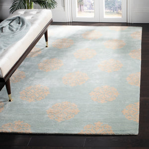 Soho Soh424  Hand Tufted 100% Wool Pile Rug Turquoise