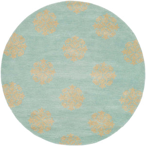 Soho Soh424  Hand Tufted 100% Wool Pile Rug Turquoise