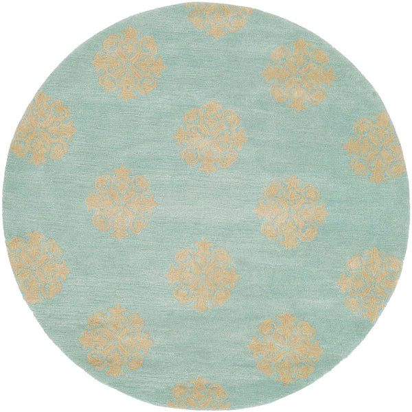 Soho Soh424  Hand Tufted 100% Wool Pile Rug Turquoise
