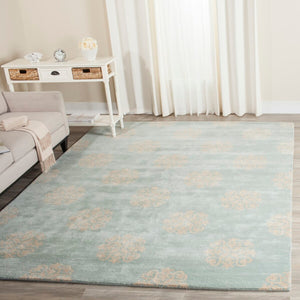 Soho Soh424  Hand Tufted 100% Wool Pile Rug Turquoise