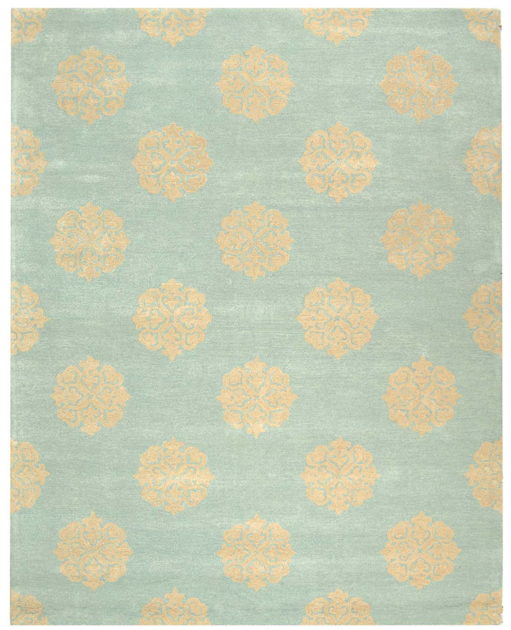 Soho Soh424  Hand Tufted 100% Wool Pile Rug Turquoise