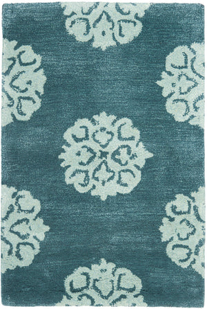 Soho Soh424  Hand Tufted 100% Wool Pile Rug Blue