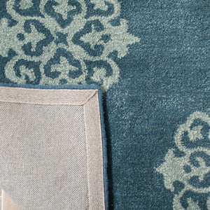 Soho Soh424  Hand Tufted 100% Wool Pile Rug Blue