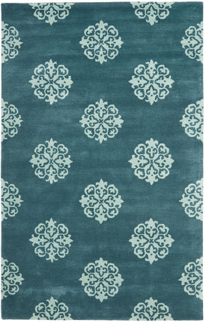 Soho Soh424  Hand Tufted 100% Wool Pile Rug Blue