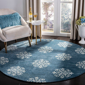 Soho Soh424  Hand Tufted 100% Wool Pile Rug Blue