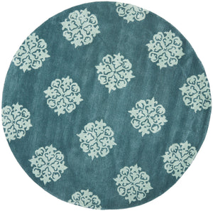 Soho Soh424  Hand Tufted 100% Wool Pile Rug Blue