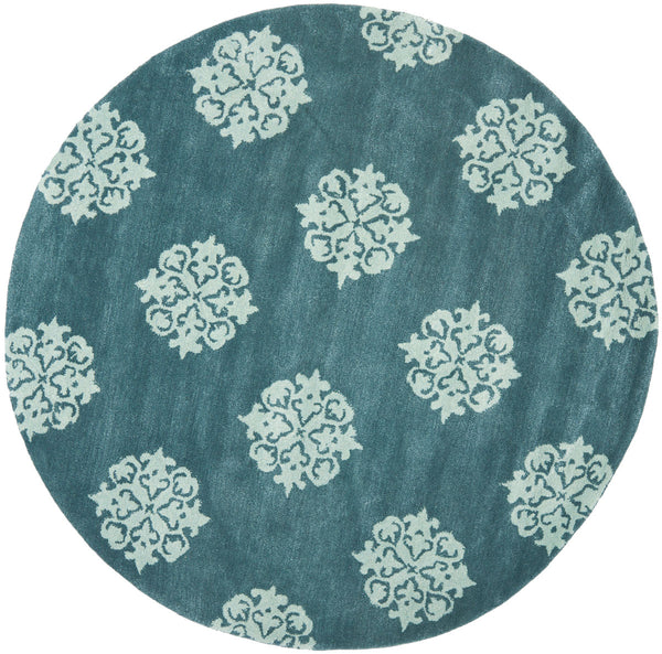 Soho Soh424  Hand Tufted 100% Wool Pile Rug Blue