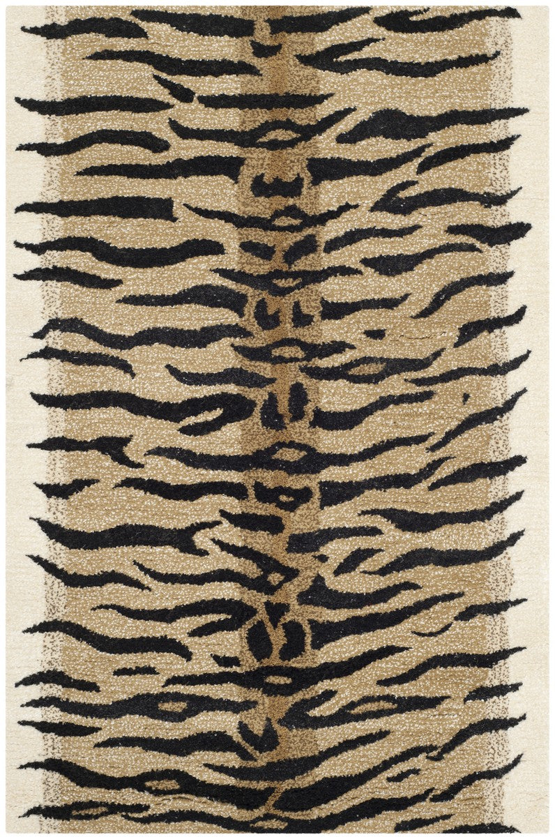 Soho Soh612  Hand Tufted Wool & Viscose Rug Beige / Black