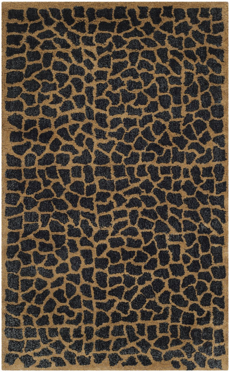 Soho Soh613  Hand Tufted Wool & Viscose Rug Brown / Black