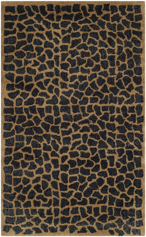 Soho Soh613  Hand Tufted Wool & Viscose Rug Brown / Black